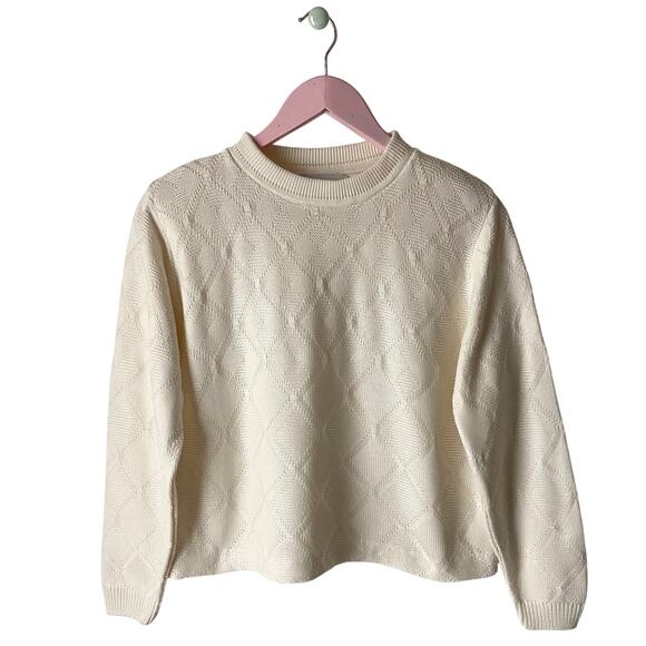 Alfred Dunner Vintage Cream Sweater - Picture 1 of 5